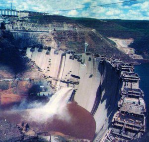 Katse Dam under construction